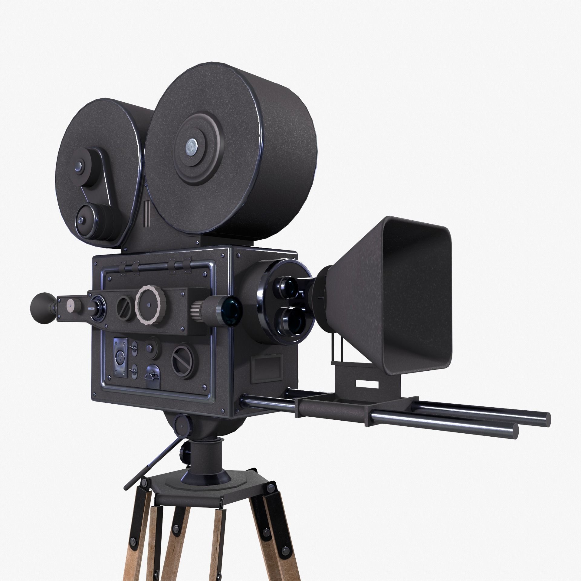 Classic Movie Camera 3D model_20