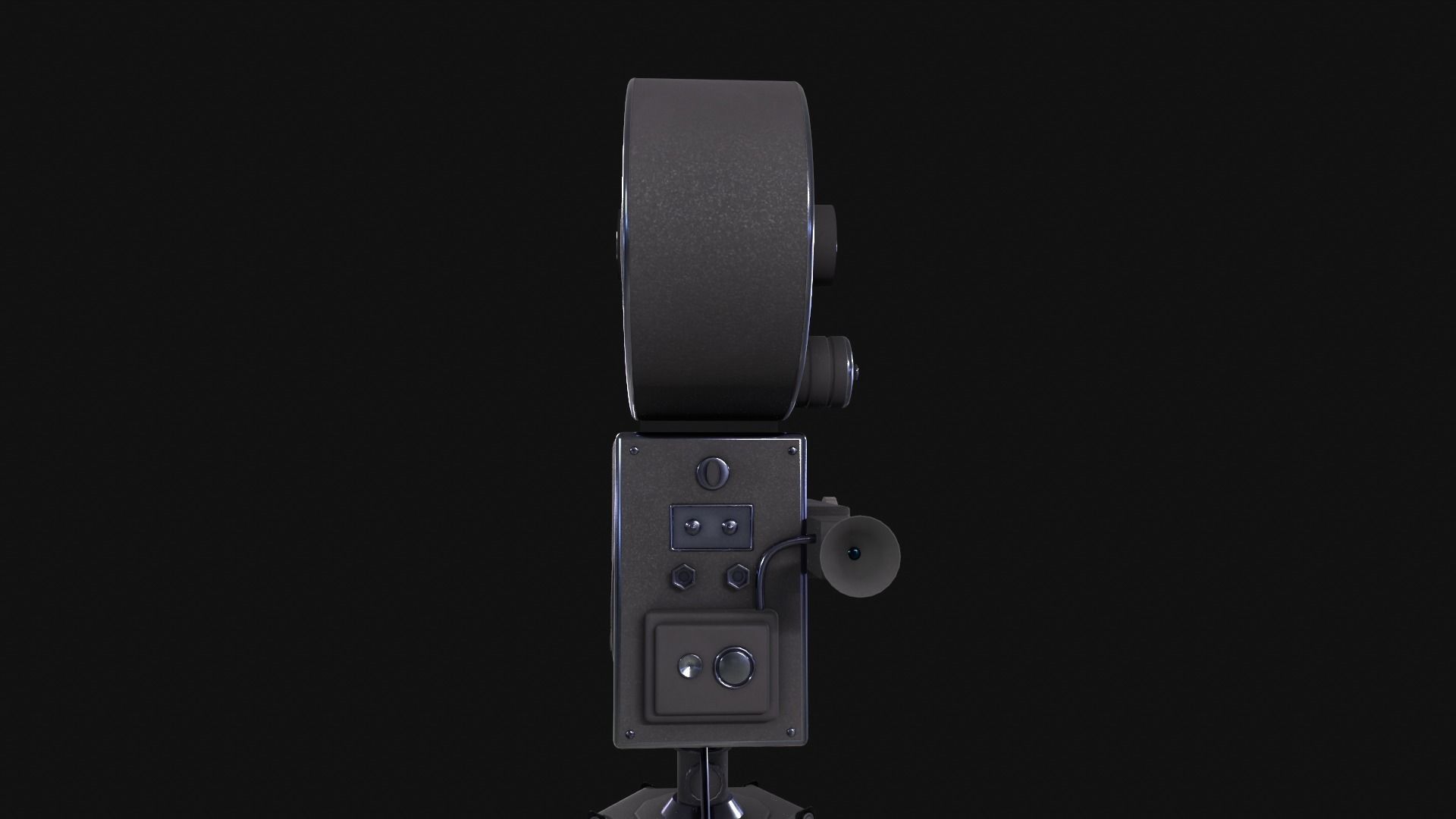 Classic Movie Camera 3D model_5