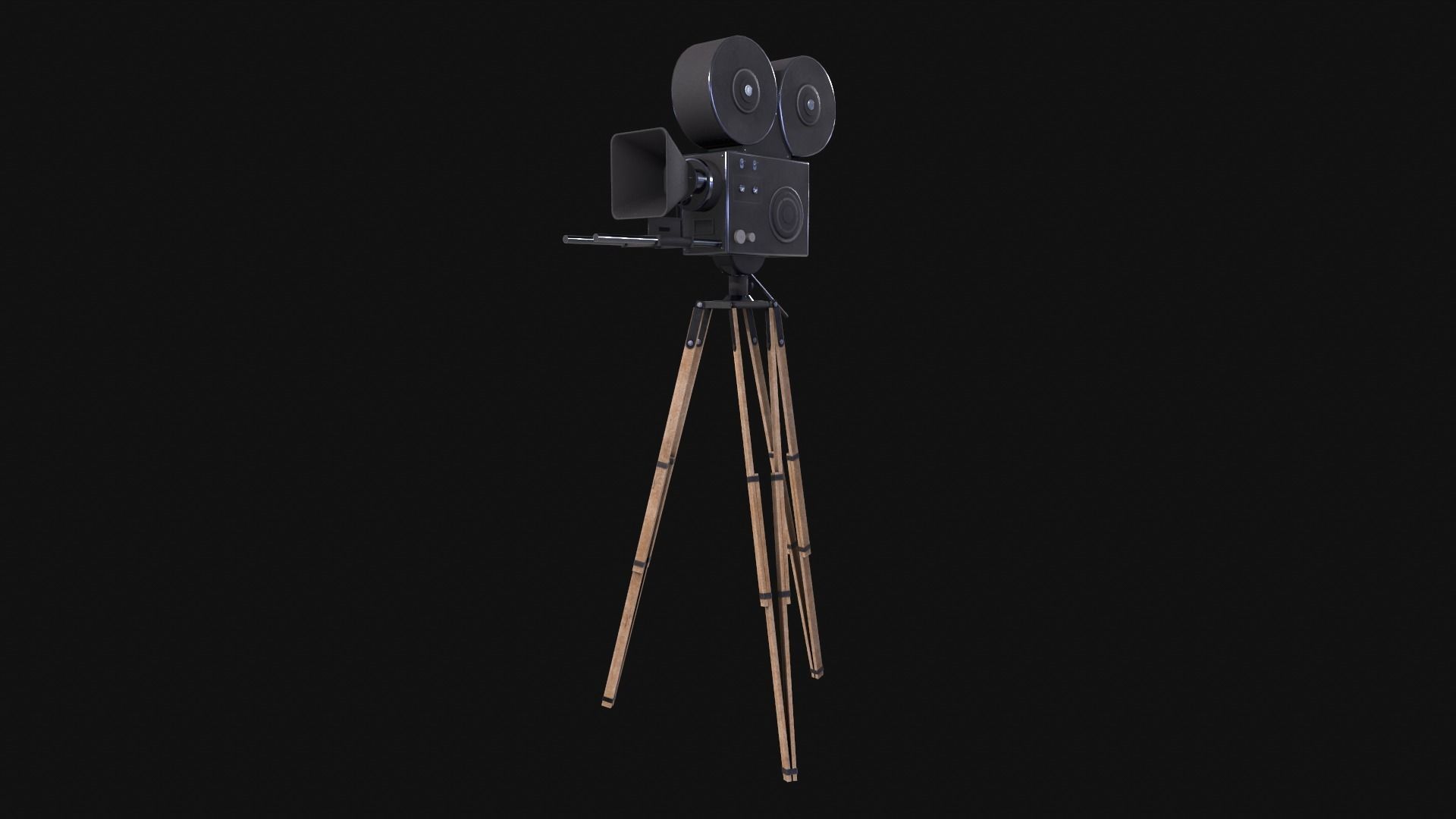 Classic Movie Camera 3D model_6