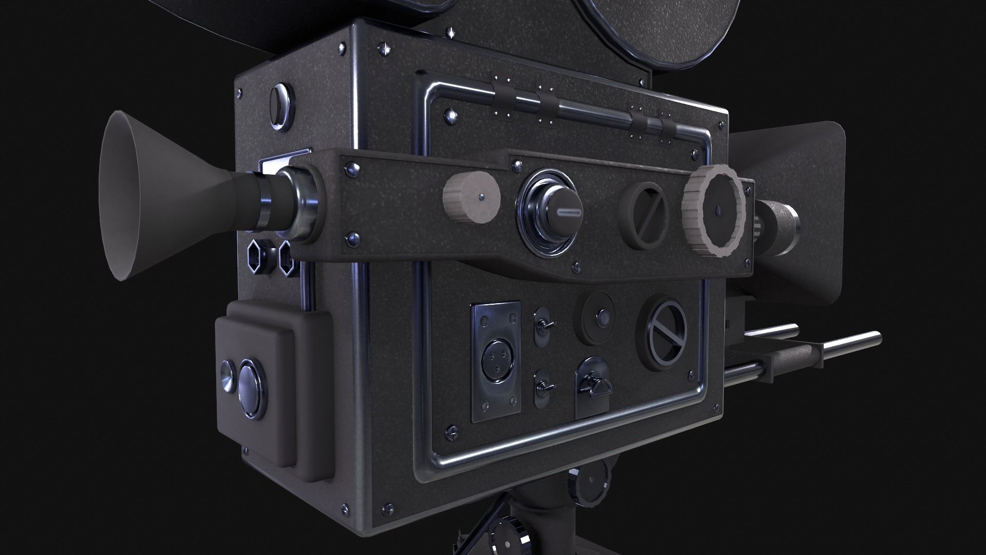 Classic Movie Camera 3D model_9
