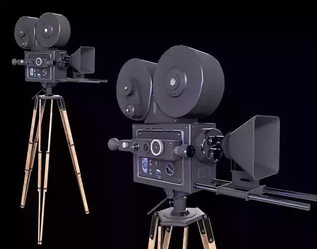 Classic Movie Camera 3D model