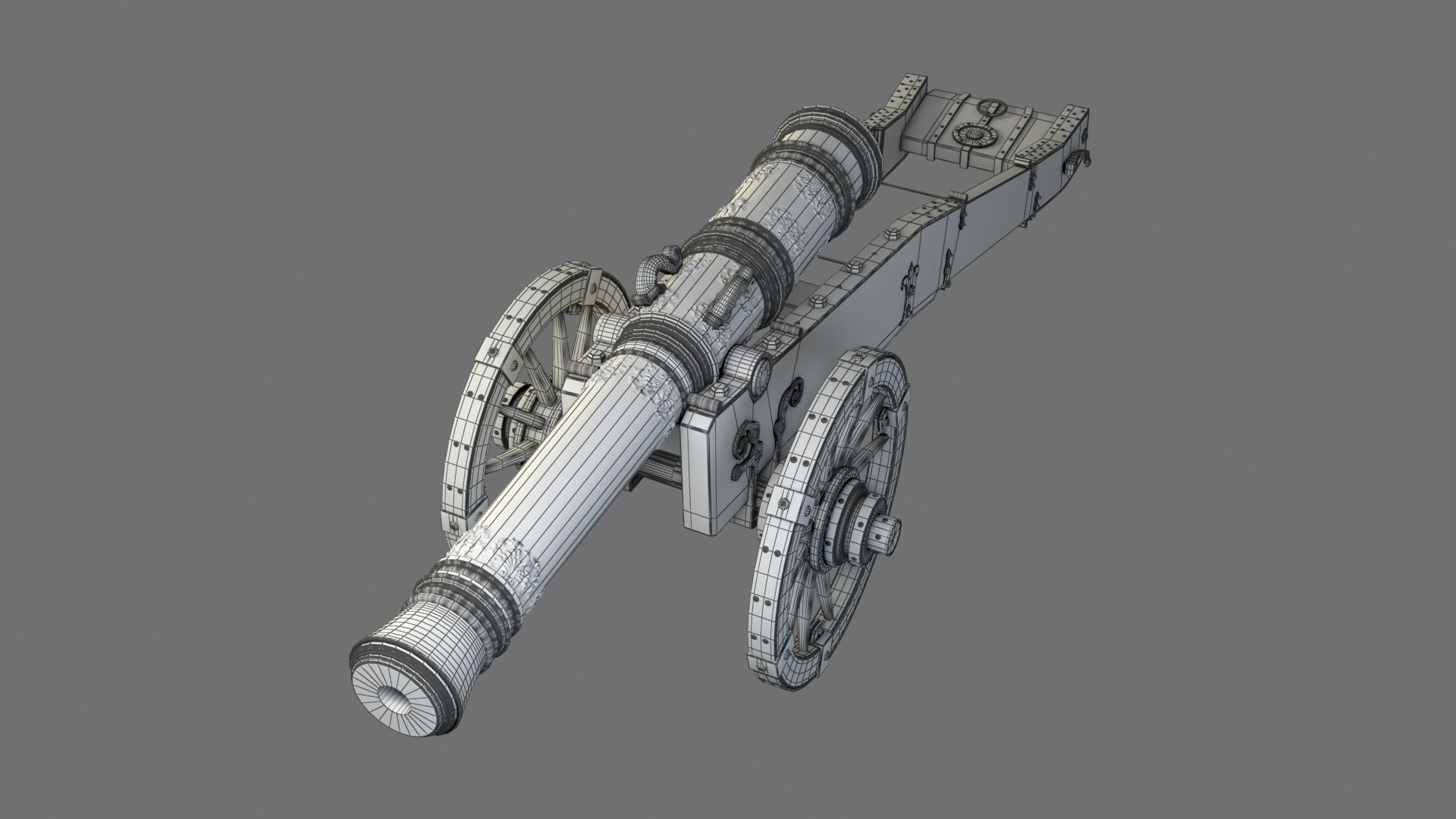 18th century Swedish cannon 3D model_1