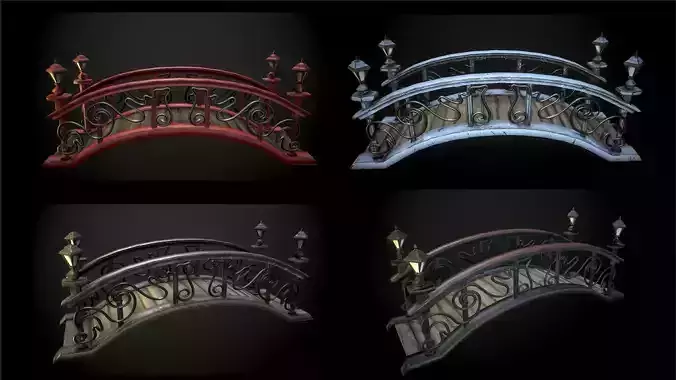 Bridge 4 texture options low and high poly