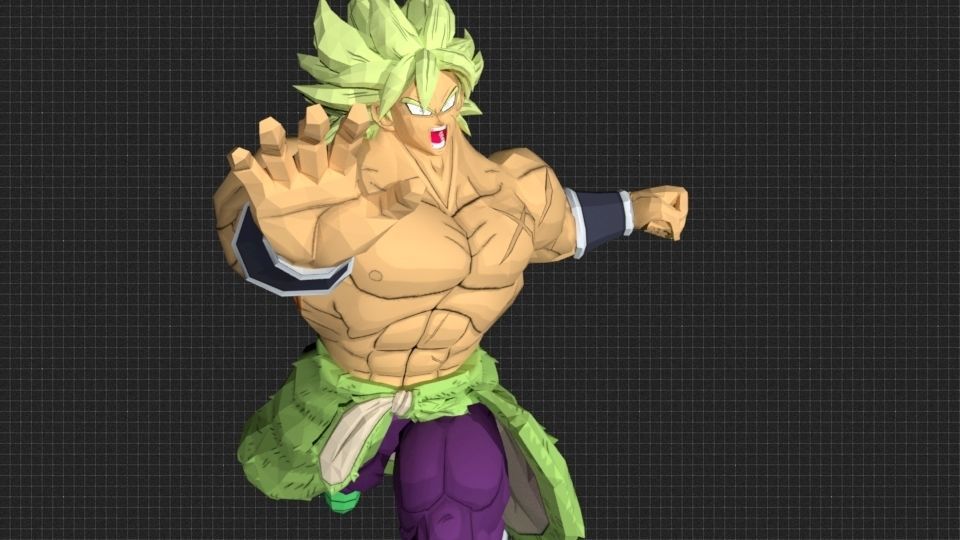 DBS Broly Rig for Maya 3D model_2