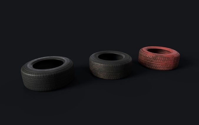 Game Ready Tires Pack Low-poly 3D model