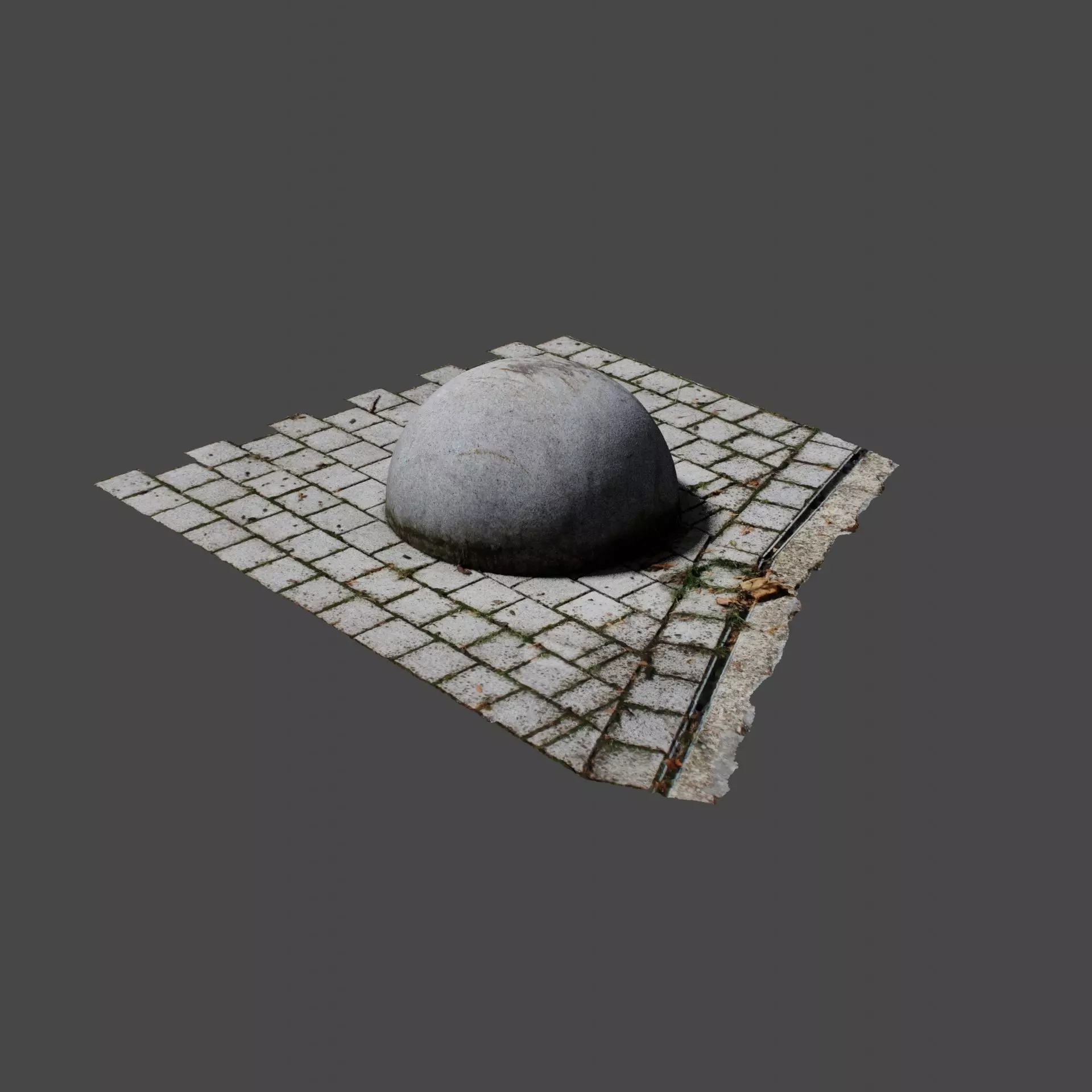 Concrete Ball 3D model_0