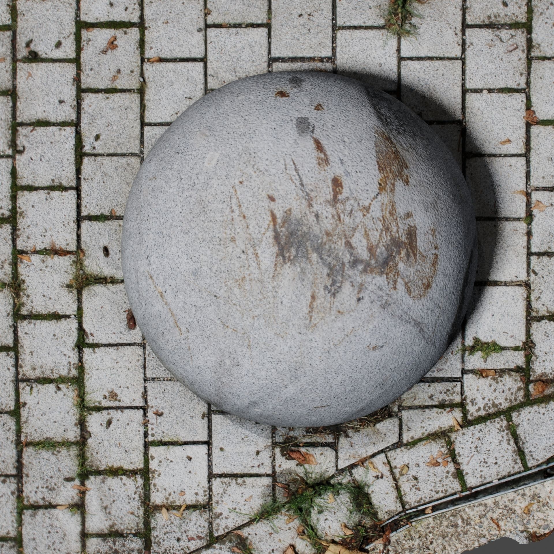 Concrete Ball 3D model_4