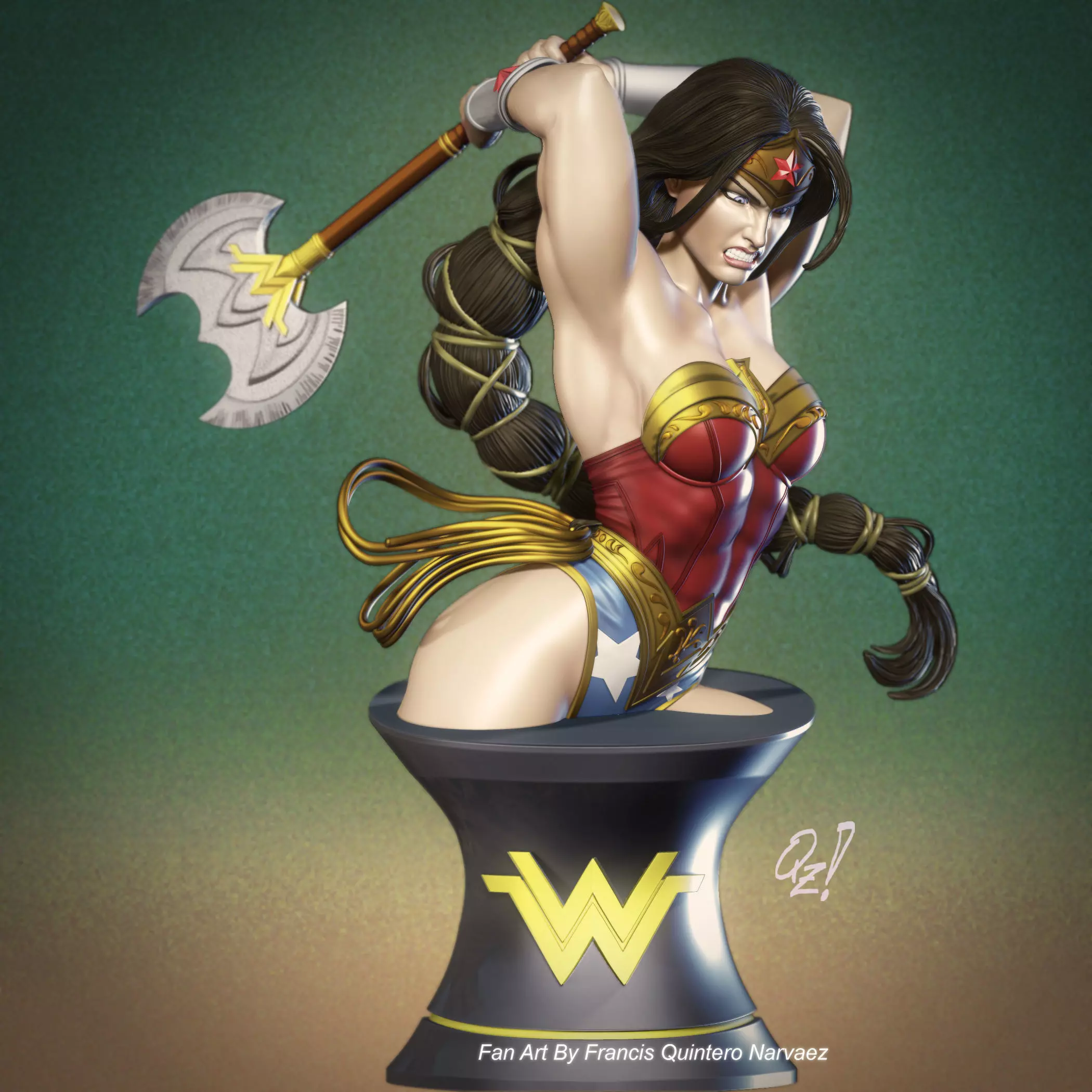 Wonder Woman Bust 3D print model