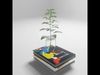 Books with plant in glass Free low-poly 3D model_1