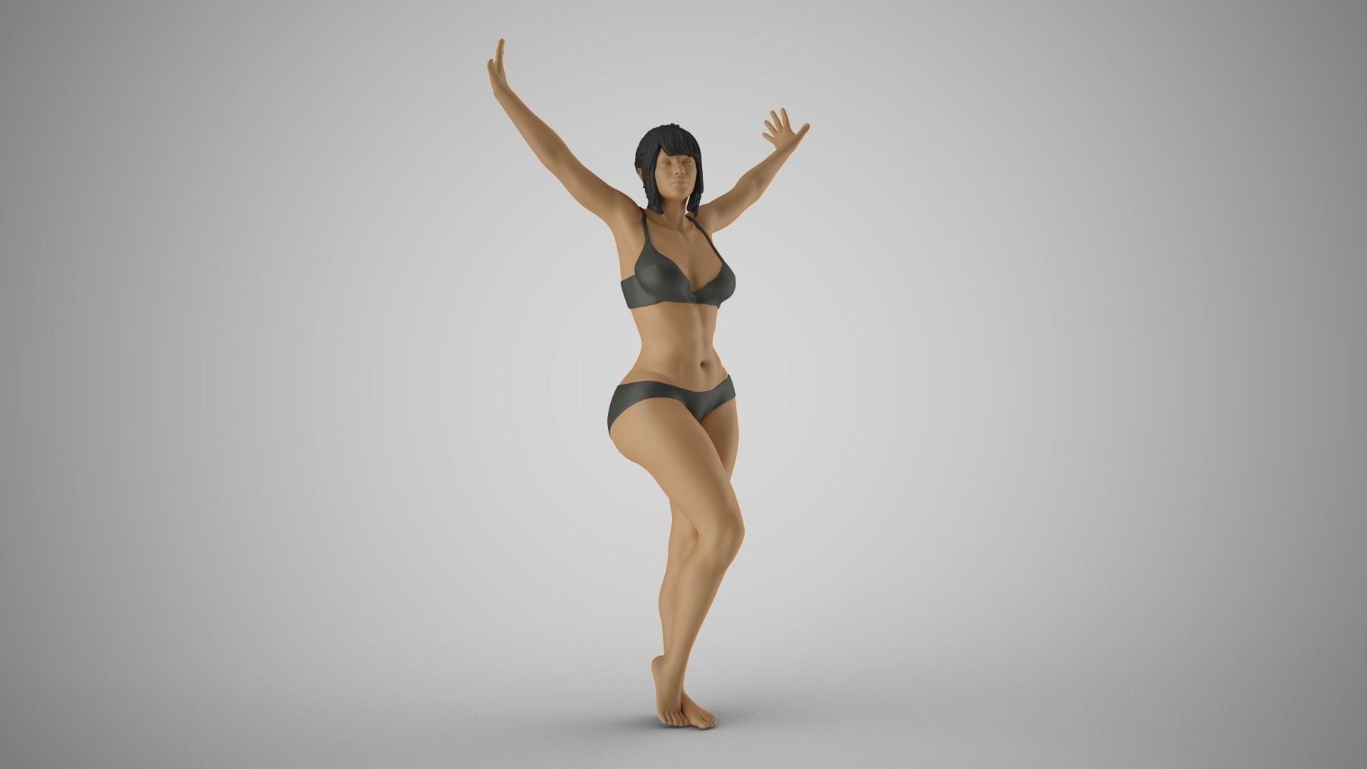 Girl Trapped 3D print model_4