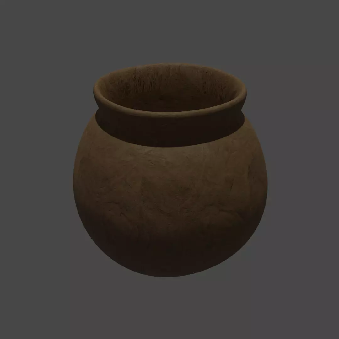 Pot Made in Blender 3D model_0