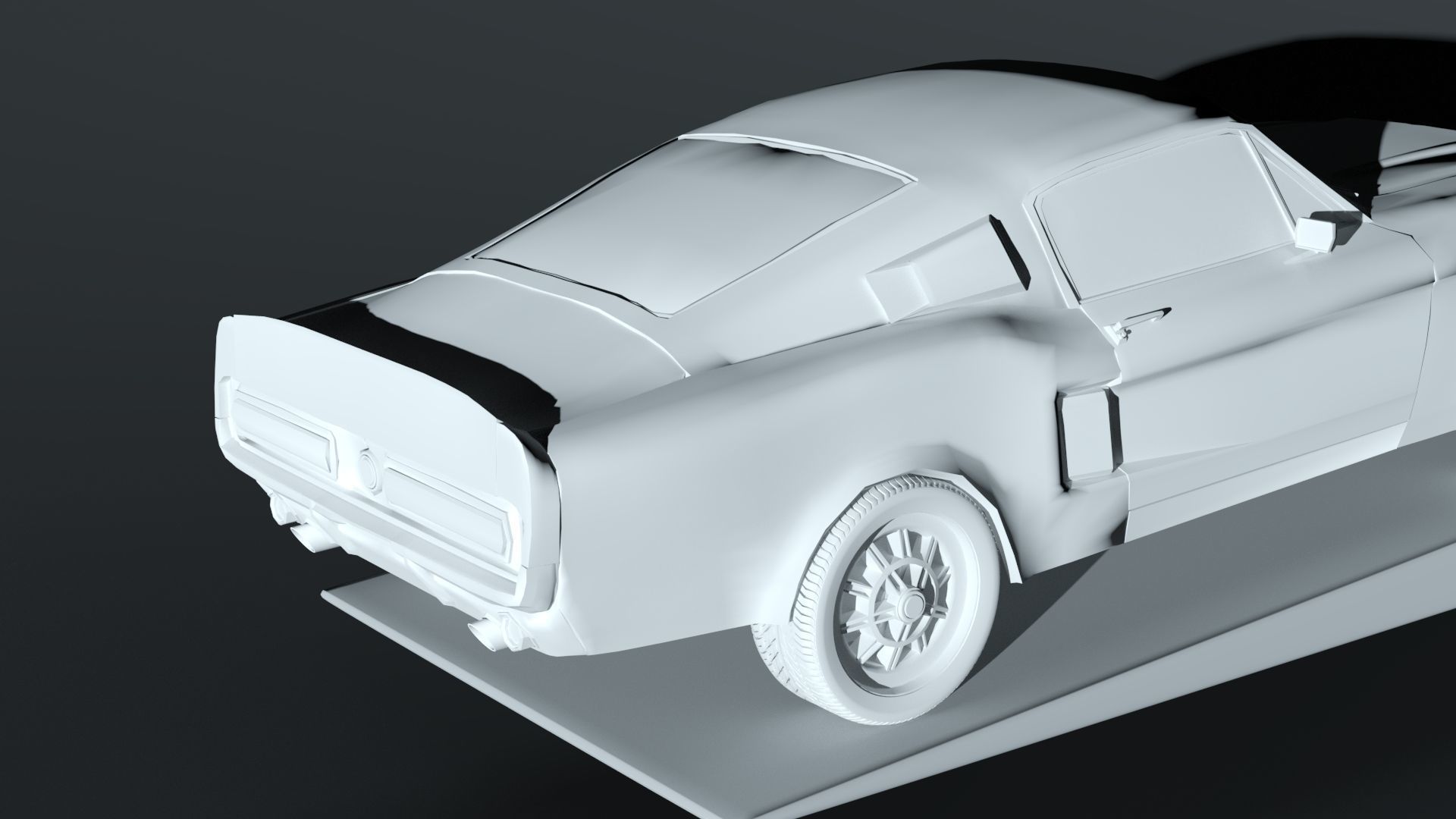 Ready-to-print 3d model of the old version of the Ford mustang 3D print model