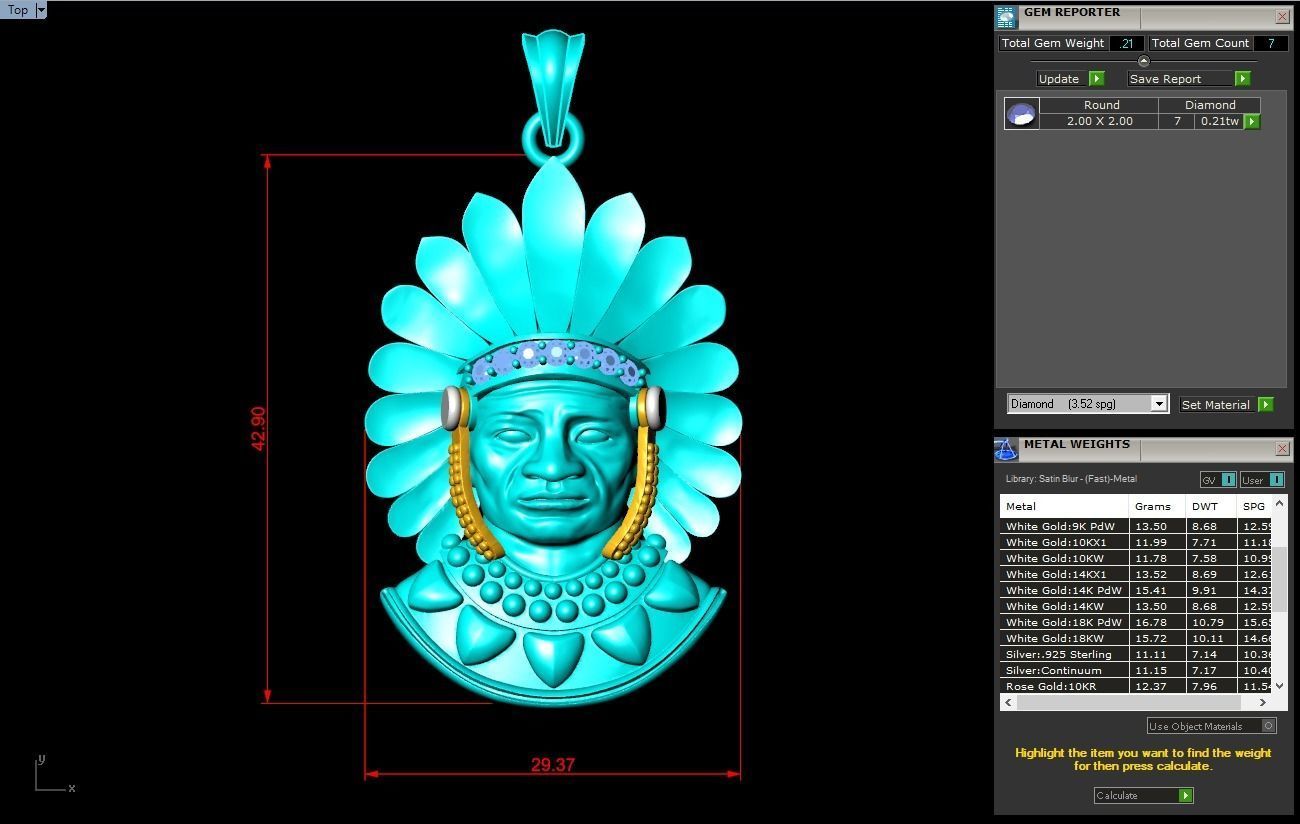 Tribal Pendant  - Aboriginal native pendant - N1007 3D print model_13