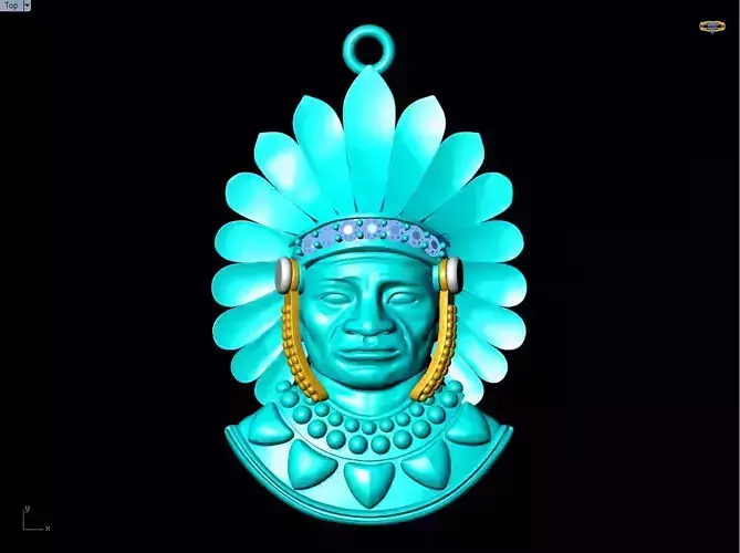 Tribal Pendant  - Aboriginal native pendant - N1007 3D print model