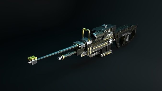 Sniper Game Weapon 3D model