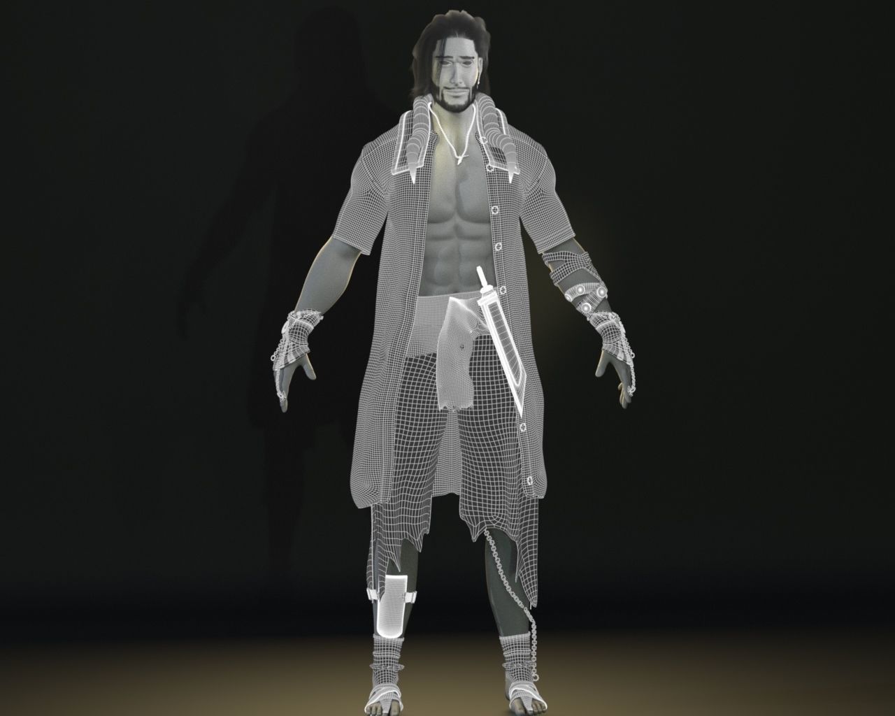 Dude Character Low-poly 3D model_6