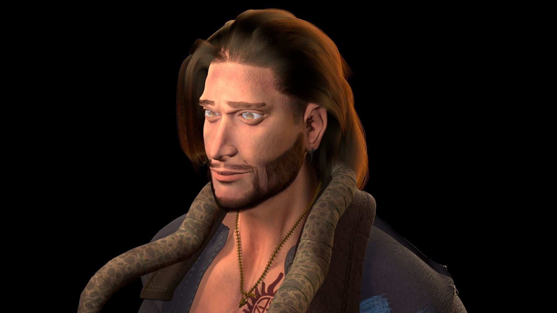 Dude Character Low-poly 3D model_1