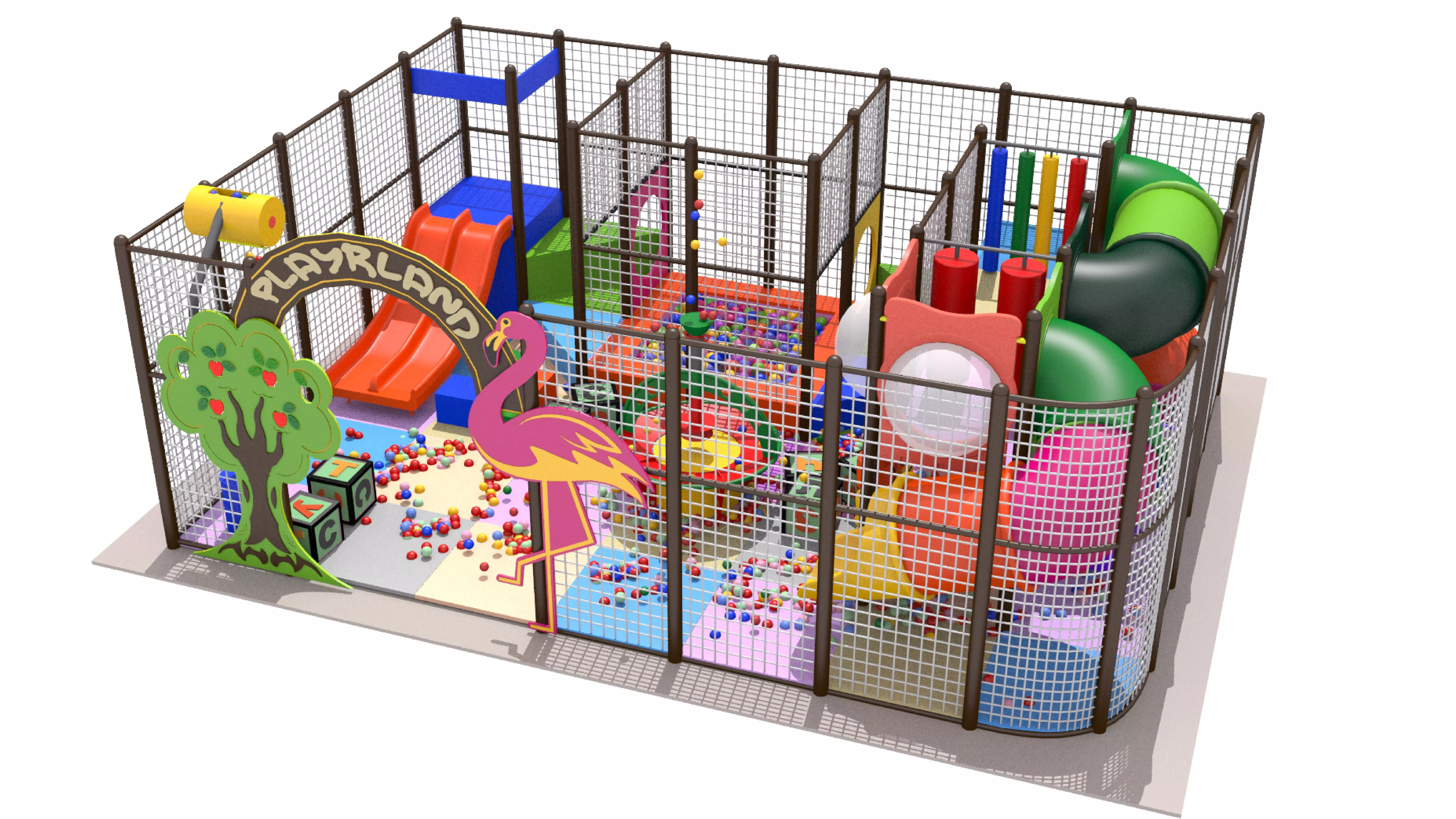 Indoor Playground 3D model_0