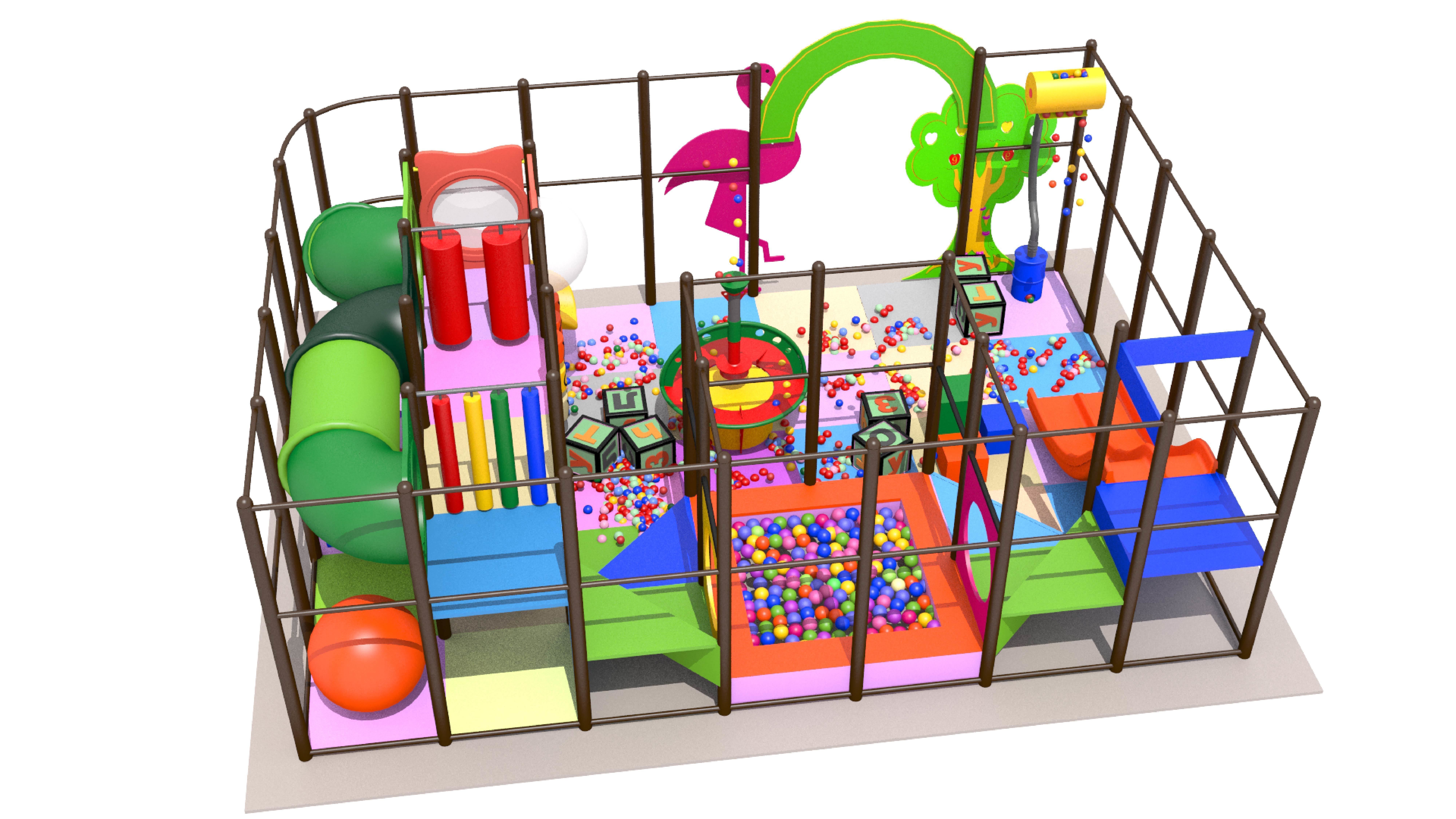 Indoor Playground 3D model_6