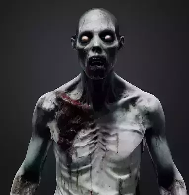 Terrifying Realistic Zombie 3D Model- Game Ready