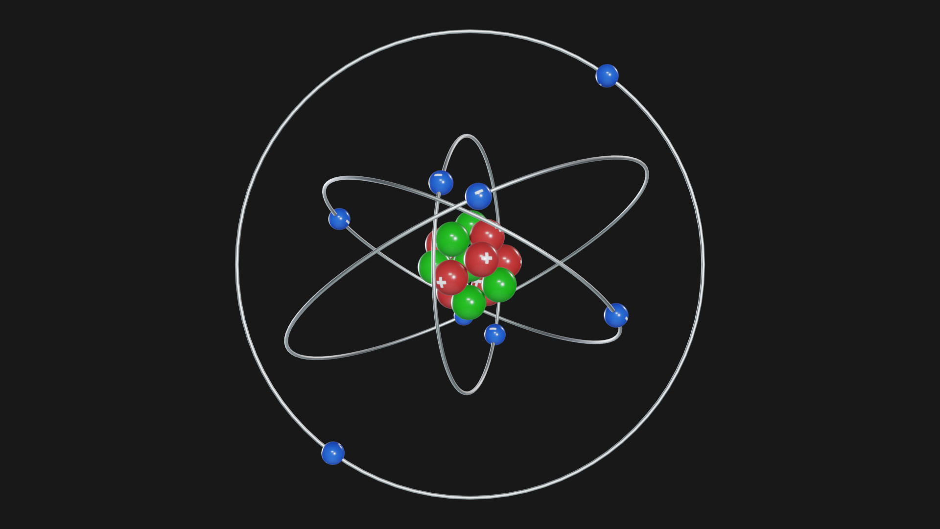 Atom Planetary Model - Bohr 3D model_1