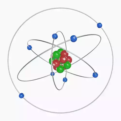 Atom Planetary Model - Bohr 3D model