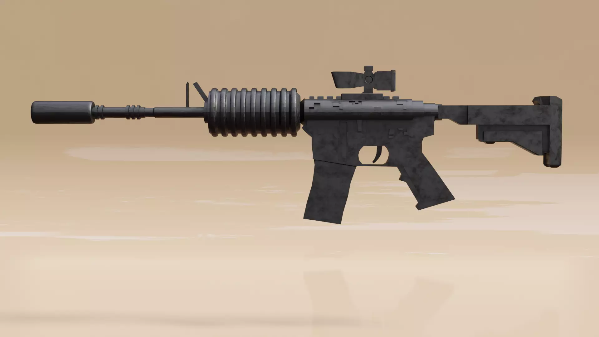 Machine gun Free low-poly 3D model