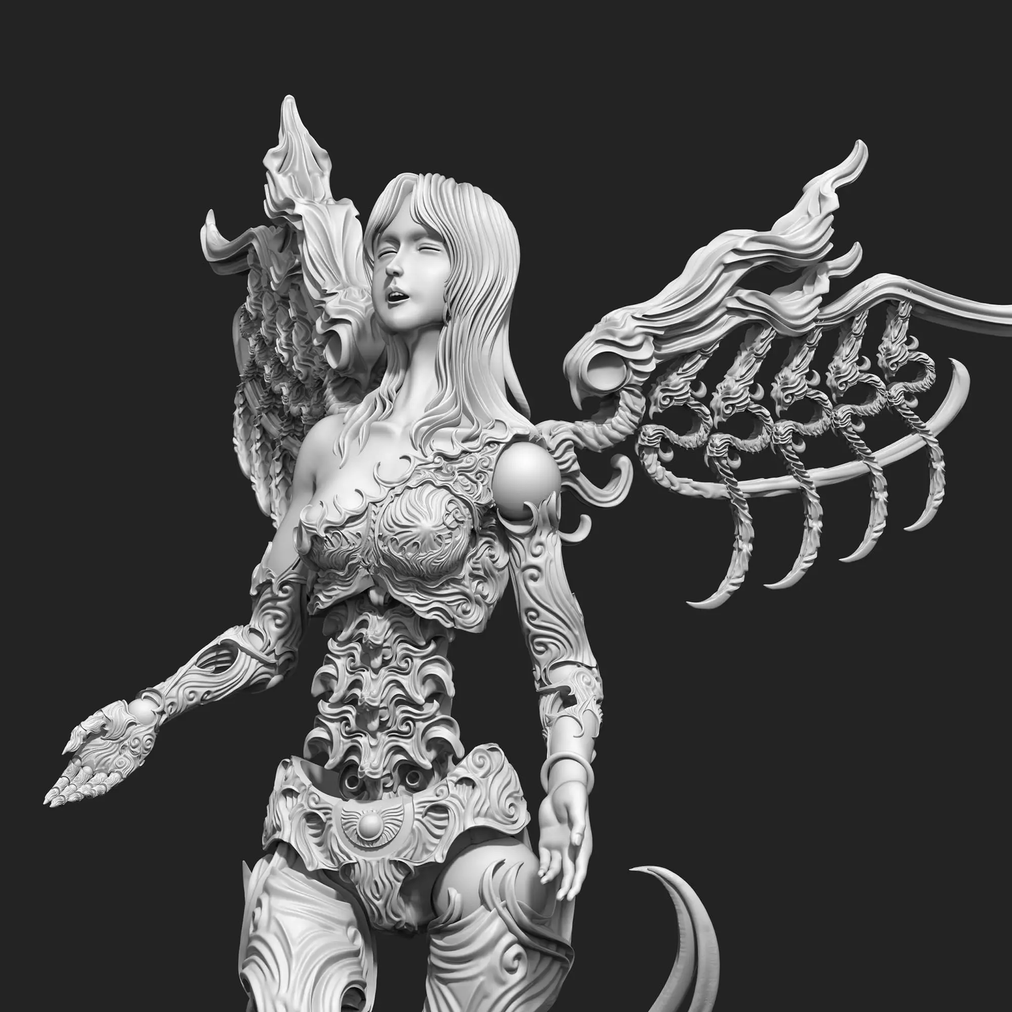 Game Assets Printed Models Angel Figures Board Game Version 3D print model_0