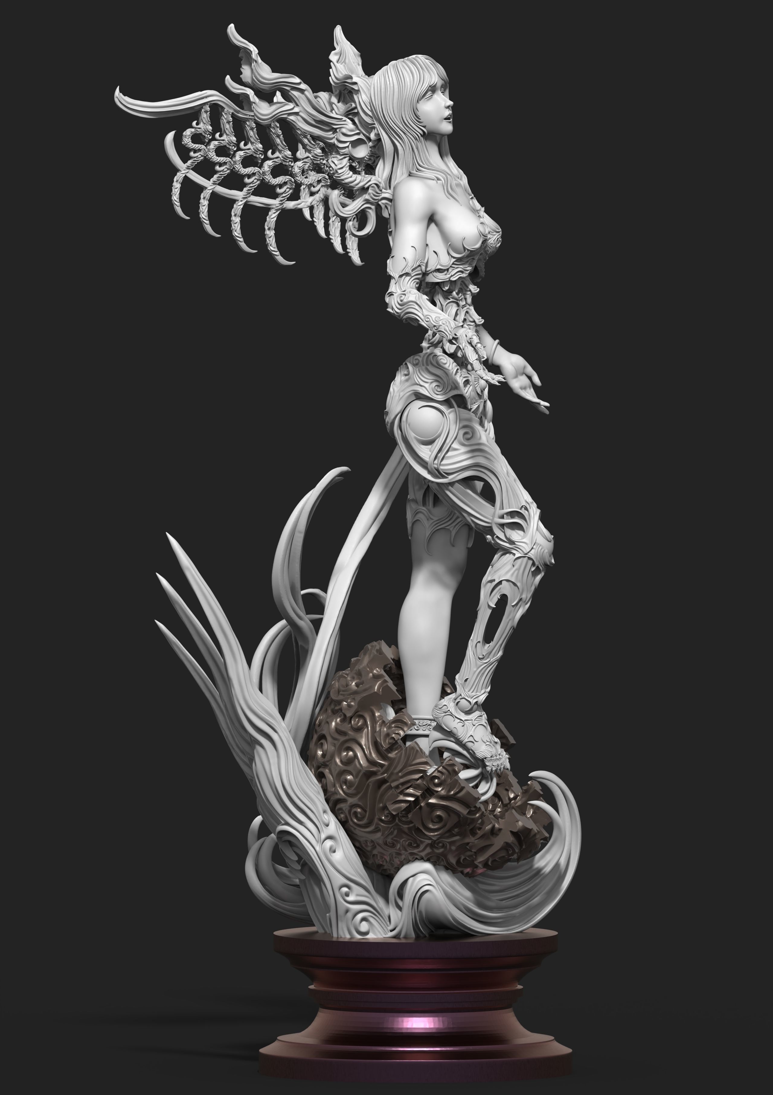 Game Assets Printed Models Angel Figures Board Game Version 3D print model_5