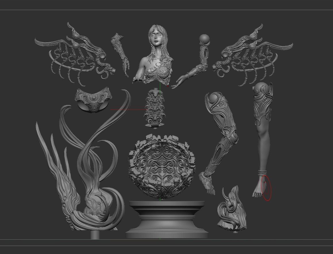 Game Assets Printed Models Angel Figures Board Game Version 3D print model_6