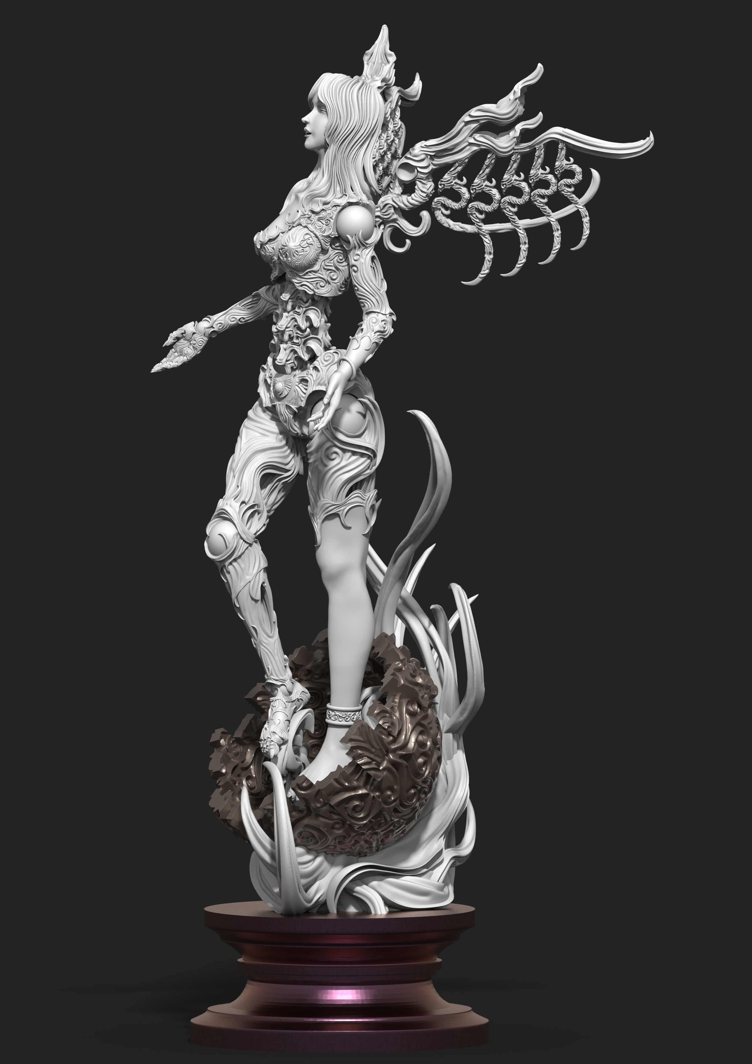 Game Assets Printed Models Angel Figures Board Game Version 3D print model_4