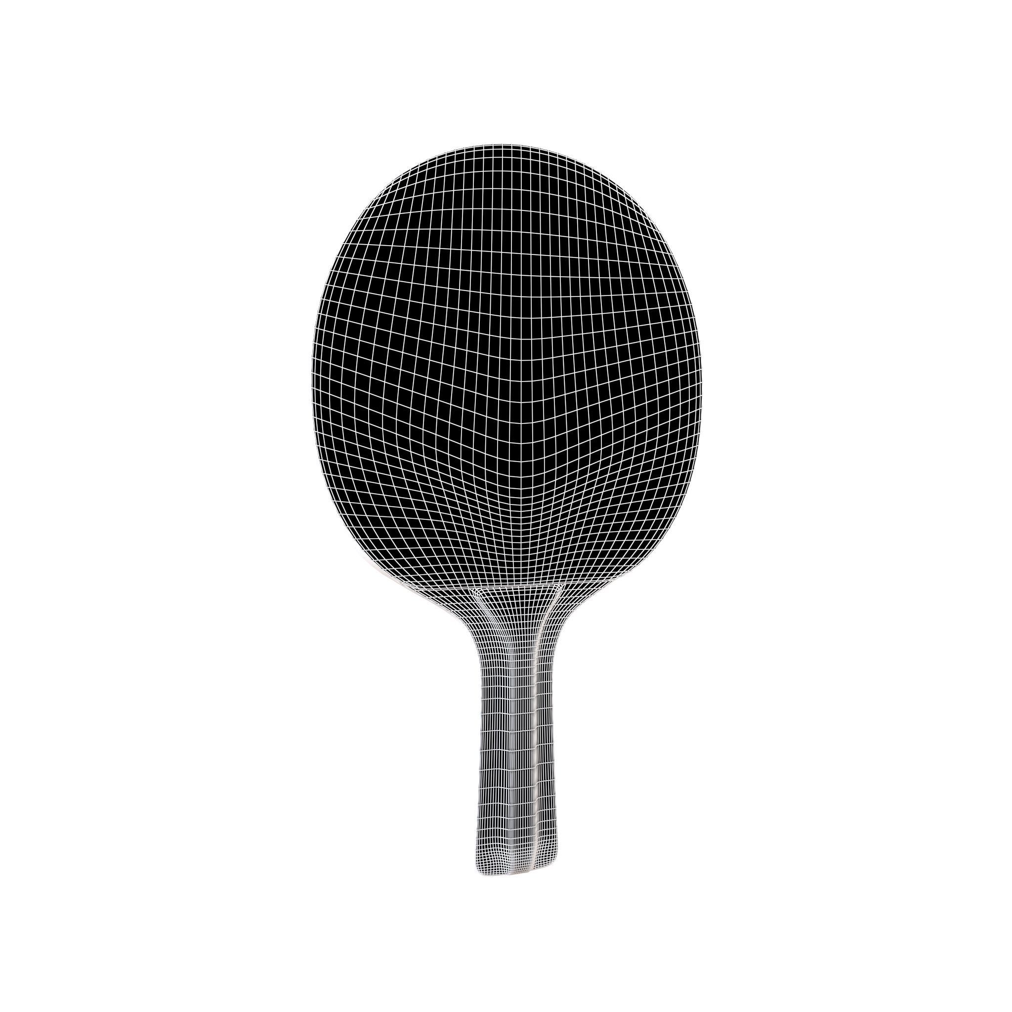 Ping Pong Paddle v1 002 Low-poly 3D model_7