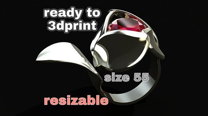 Flower ring 3D print model