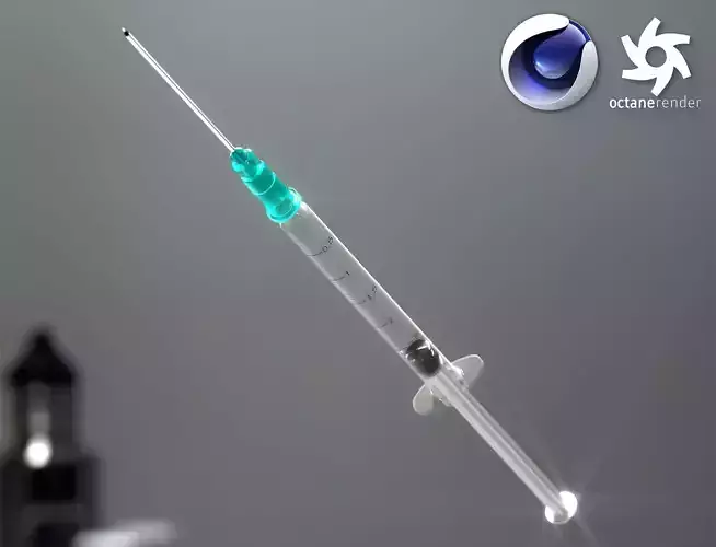 Amazing Covid 19 Vaccination Syringe Needle Low-poly 3D model
