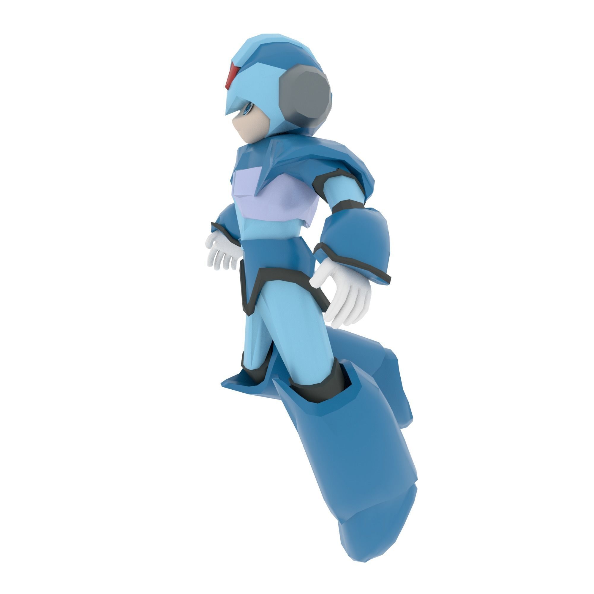 Megaman mega man Low-poly 3D model_2