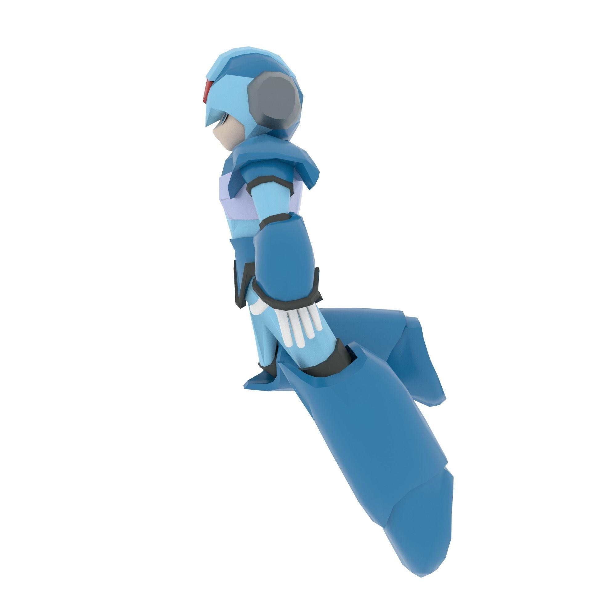 Megaman mega man Low-poly 3D model_1