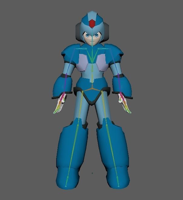 Megaman mega man Low-poly 3D model_9