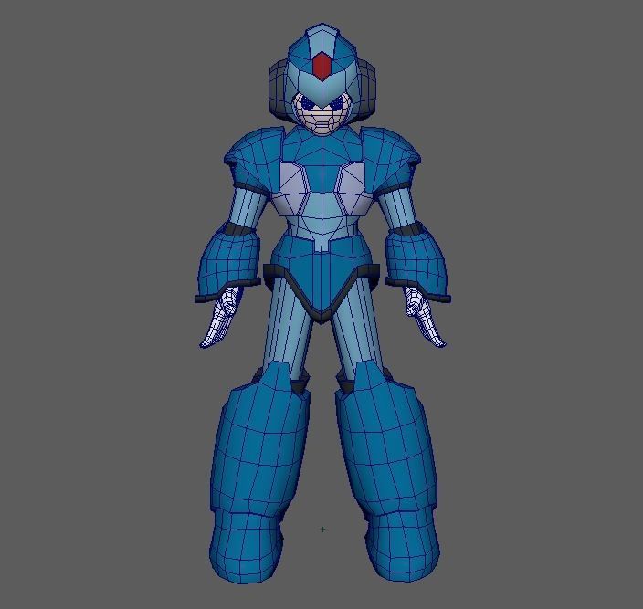 Megaman mega man Low-poly 3D model_7