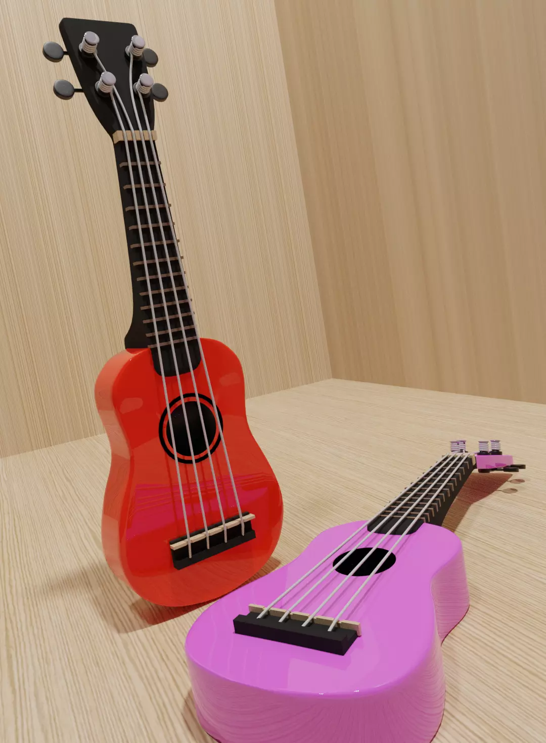 Ukulele guitar Free 3D model