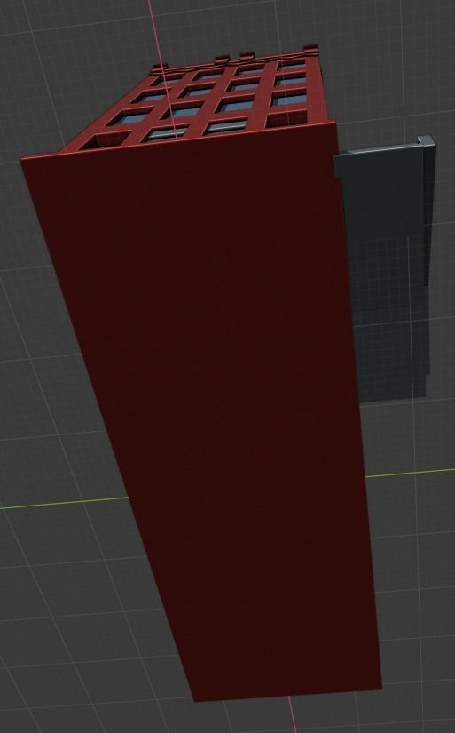 Two Colorful Low Poly Buildings Low-poly 3D model_16