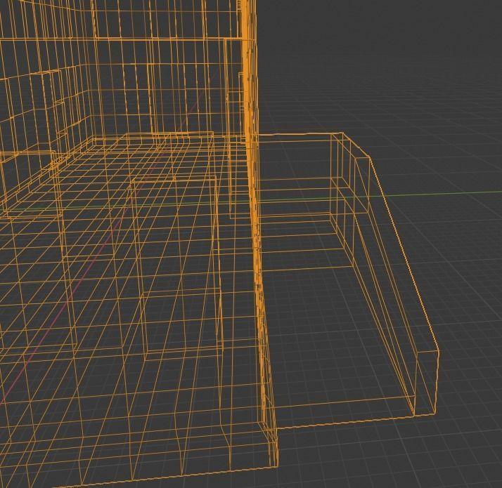 Two Colorful Low Poly Buildings Low-poly 3D model_21