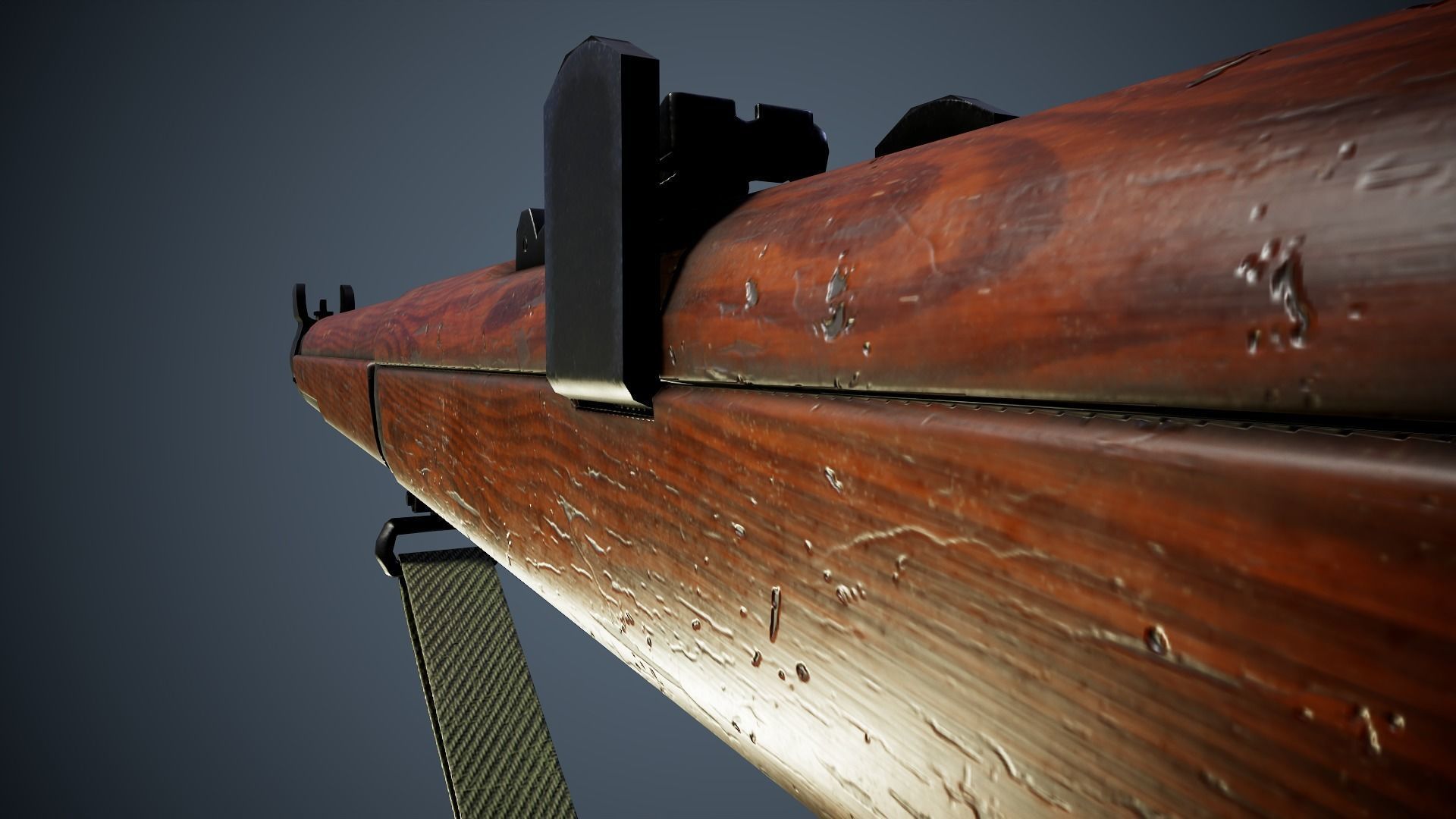 Lee Enfield MK III - WW2 rifle Low poly PBR Low-poly 3D model_9