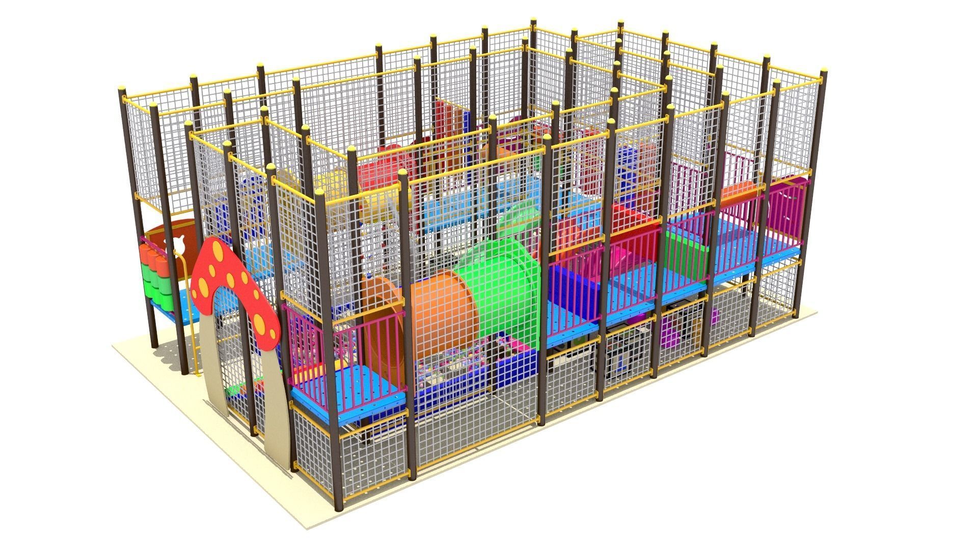 Indoor Playground 3D model_2