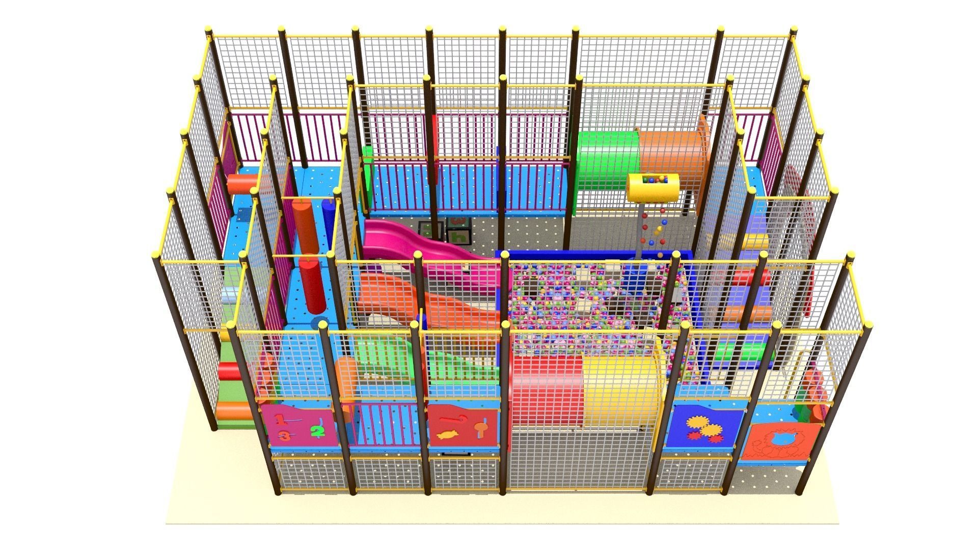 Indoor Playground 3D model_1