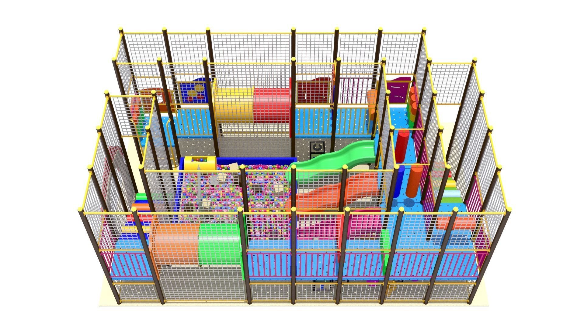 Indoor Playground 3D model_3