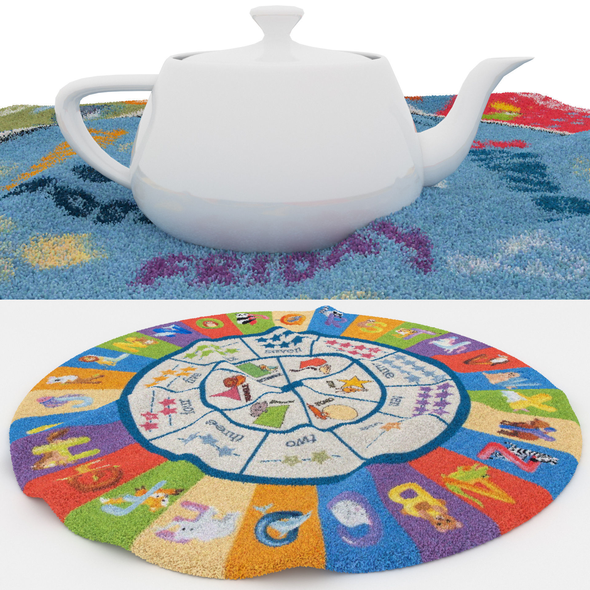 Rugs No 242 Low-poly 3D model_1