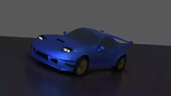 Low poly racing sport-car