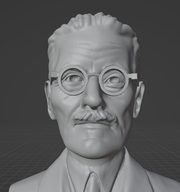 James Joyce 3D print model_3