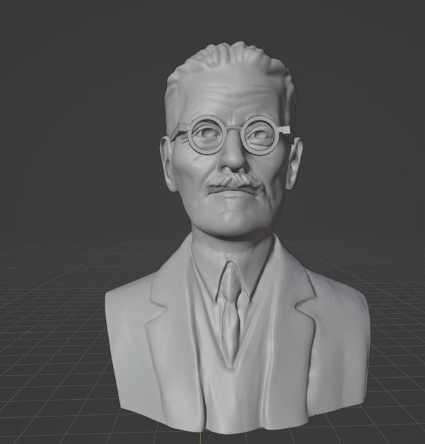 James Joyce 3D print model_11