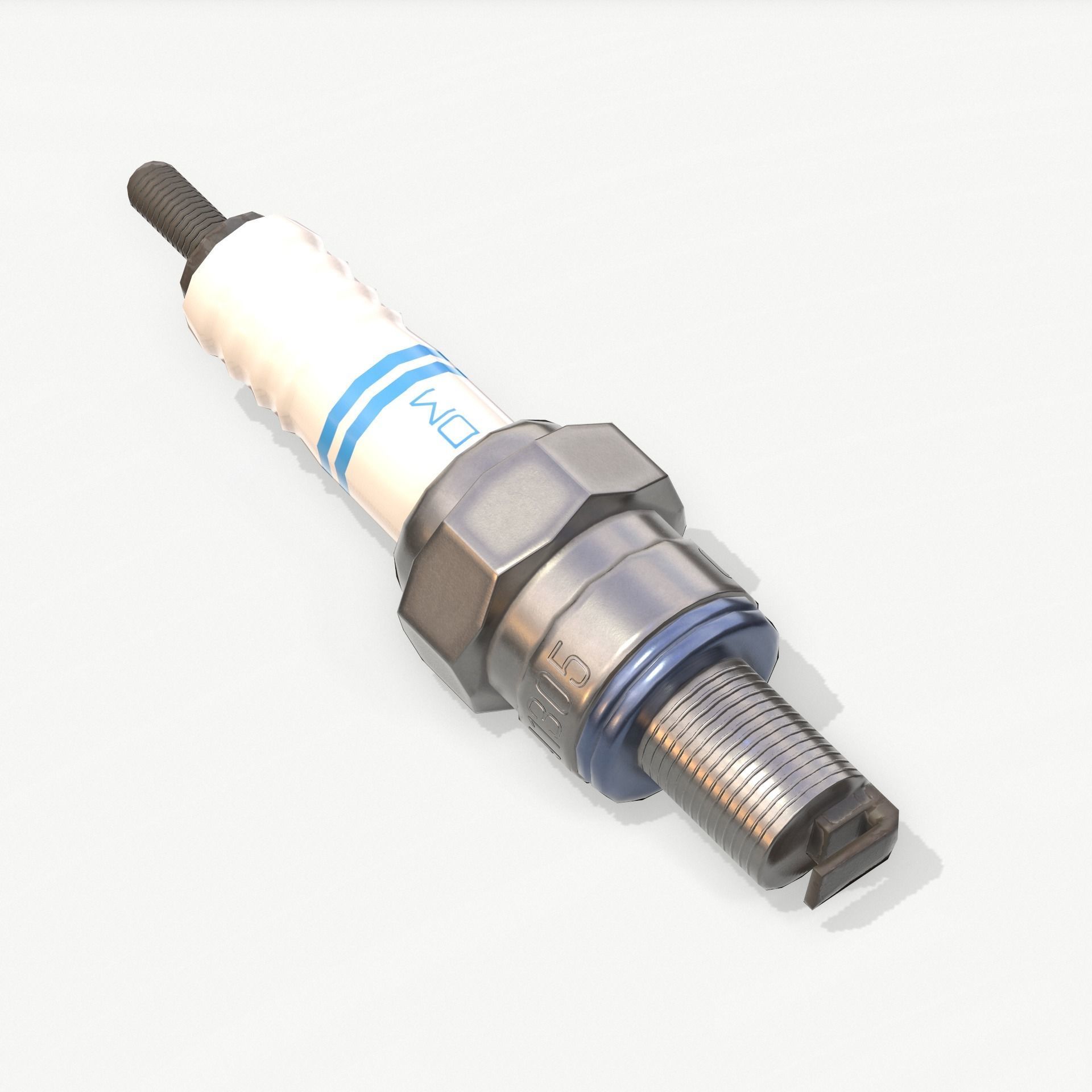 Engine Spark Plug PBR Low-poly 3D model_2